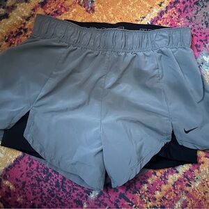 Nike Women's Athletic Gray 2-1 Flex Shorts